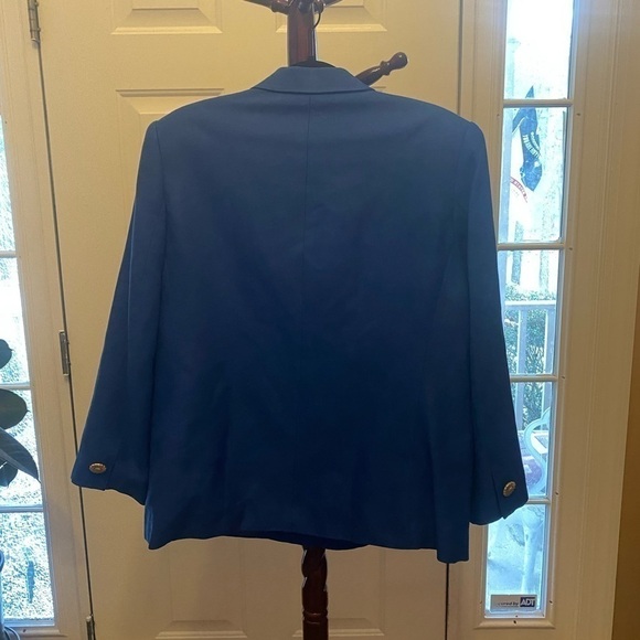DON CASTER 100% SILK BLAZER SIZE 14P - Picture 6 of 7